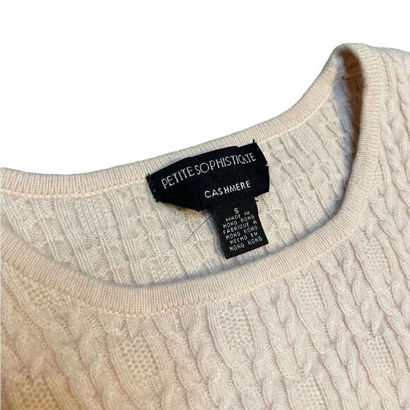 PETITE SOPHISTICATE Short Sleeve Cashmere Sweater Pink Size Small - Picture 4 of 4